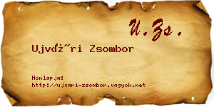 Ujvári Zsombor névjegykártya